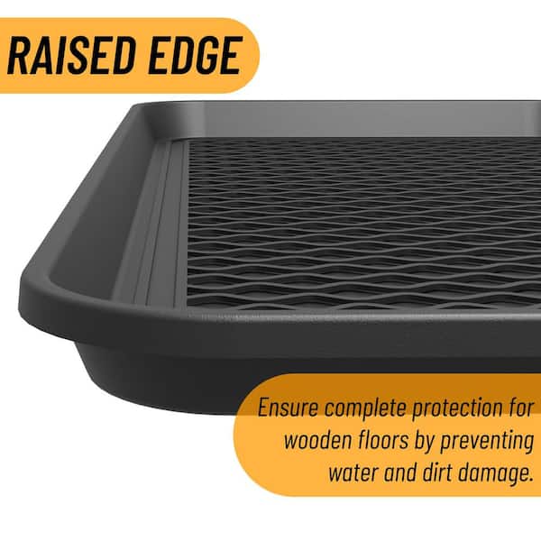 Multi-Purpose Tray - Multi-Purpose Polypropylene 15 in. x 30 in., Black, Boot Tray