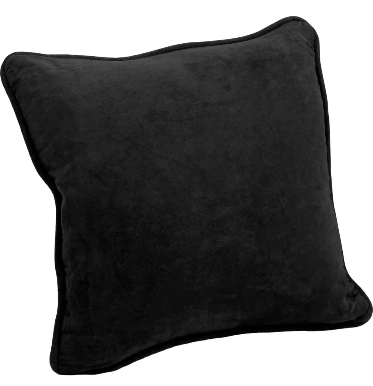 Pillow Set of 2 - Black Microsuede Throw Pillow