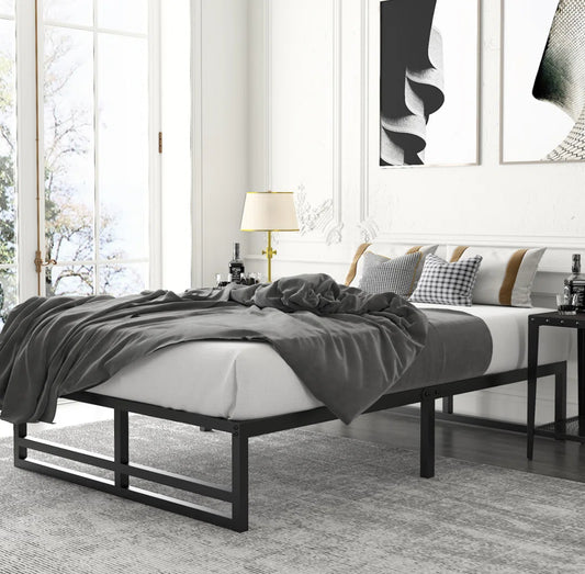 Bed - Twin Size Aula 14" Metal Platform Bed - WF9.25.25