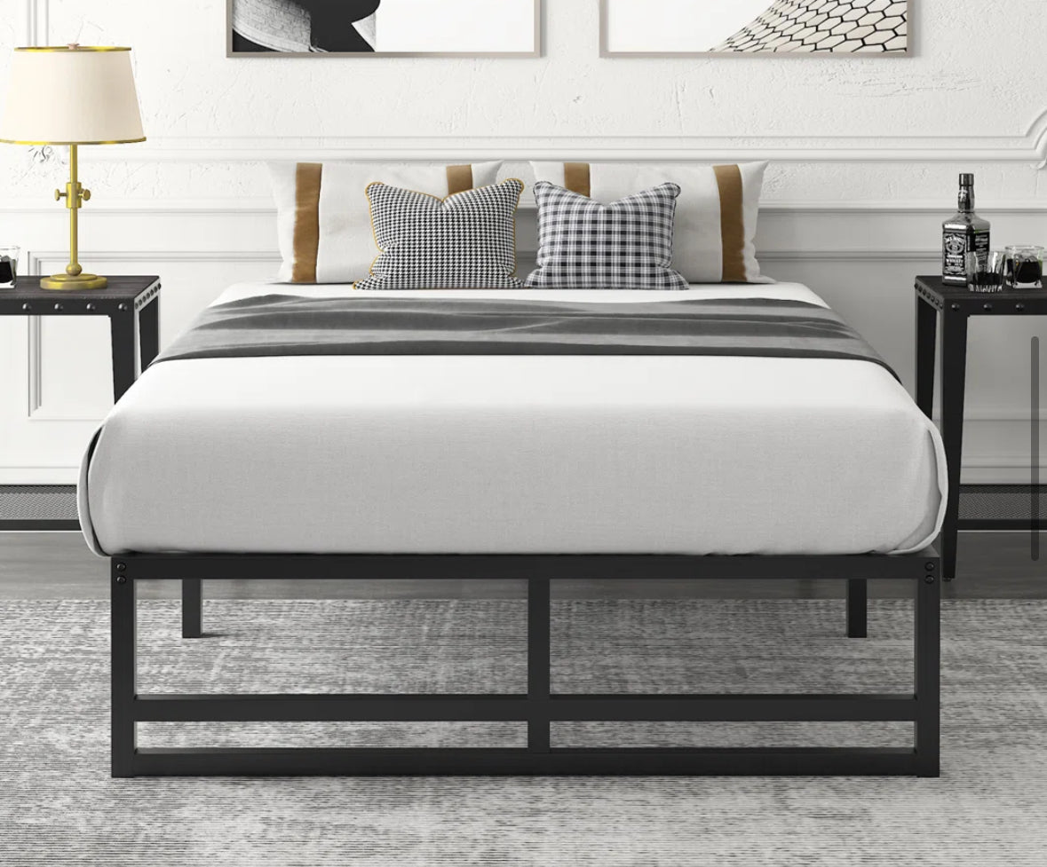 Bed - Twin Size Aula 14" Metal Platform Bed - WF9.25.25