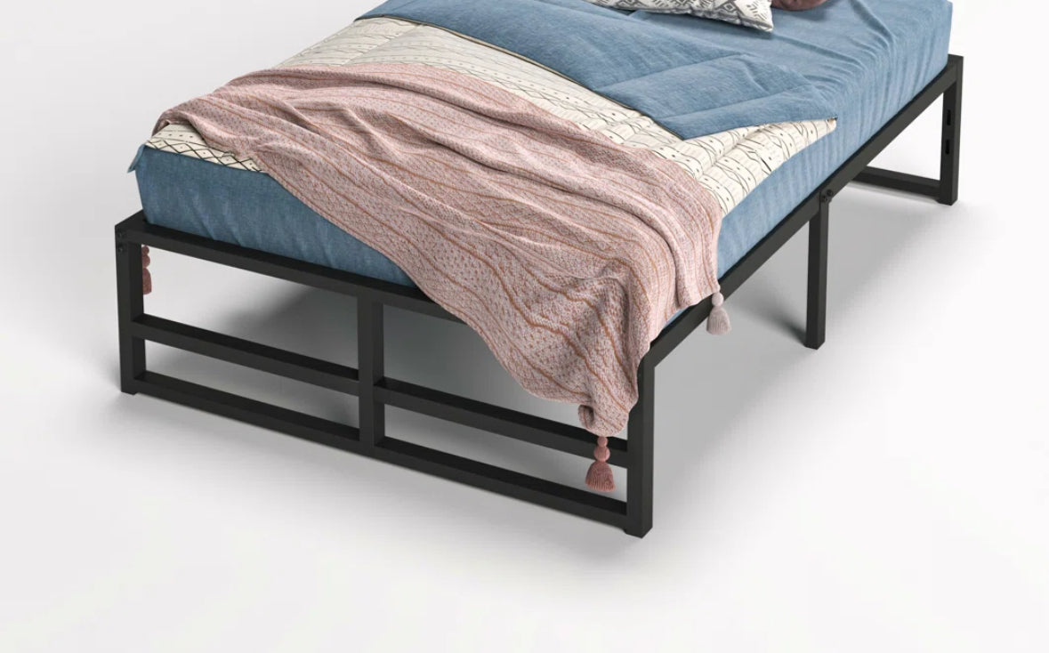 Bed - Twin Size Aula 14" Metal Platform Bed - WF9.25.25