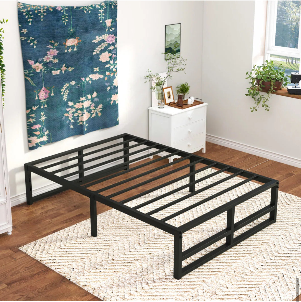 Bed - Twin Size Aula 14" Metal Platform Bed - WF9.25.25