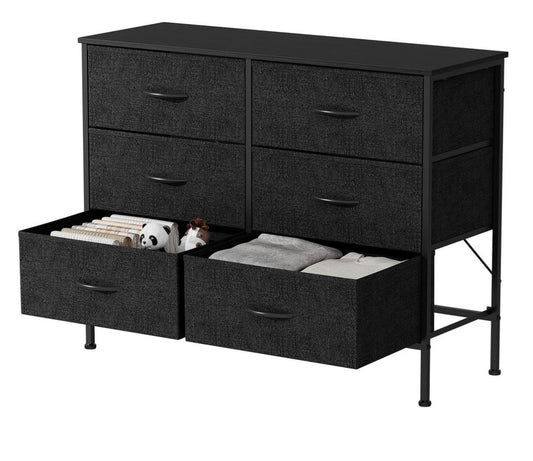 Fabric Dresser - SONGMICS 6-drawer fabric storage dresser