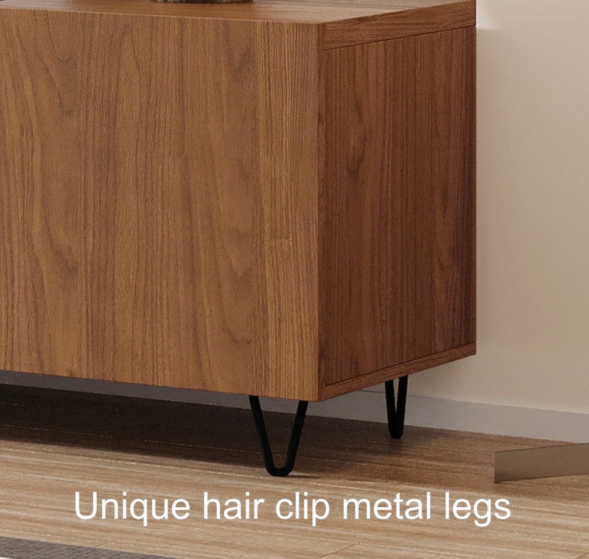Media Console - 71” Walnut Wood Mid-Century Modern TV stand (some damage see all photos)