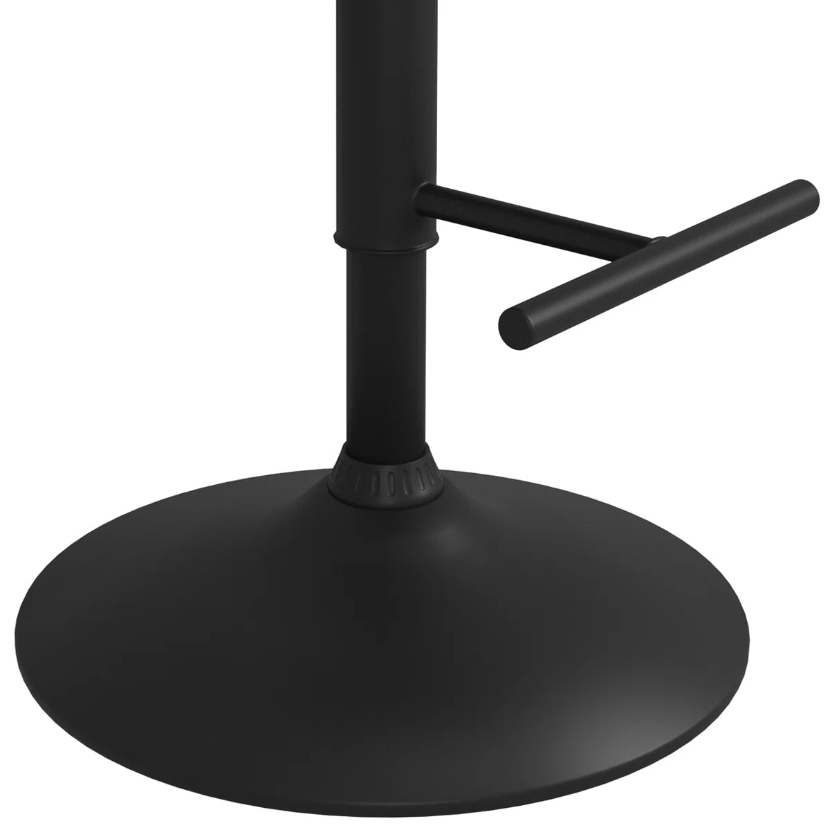 Barstool Single - Adjustable Height Goulding Adjustable Swivel Upholstered Mid-Century Modern Bar Stool with Hydraulic Lift and Footrest