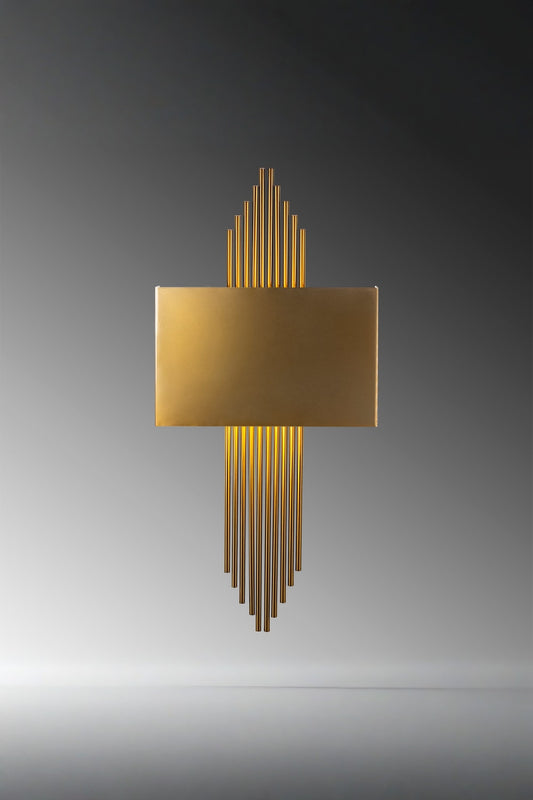 Sconce - Mizrak Gold Spear Plastered Wall Sconce - T&F5.19.25