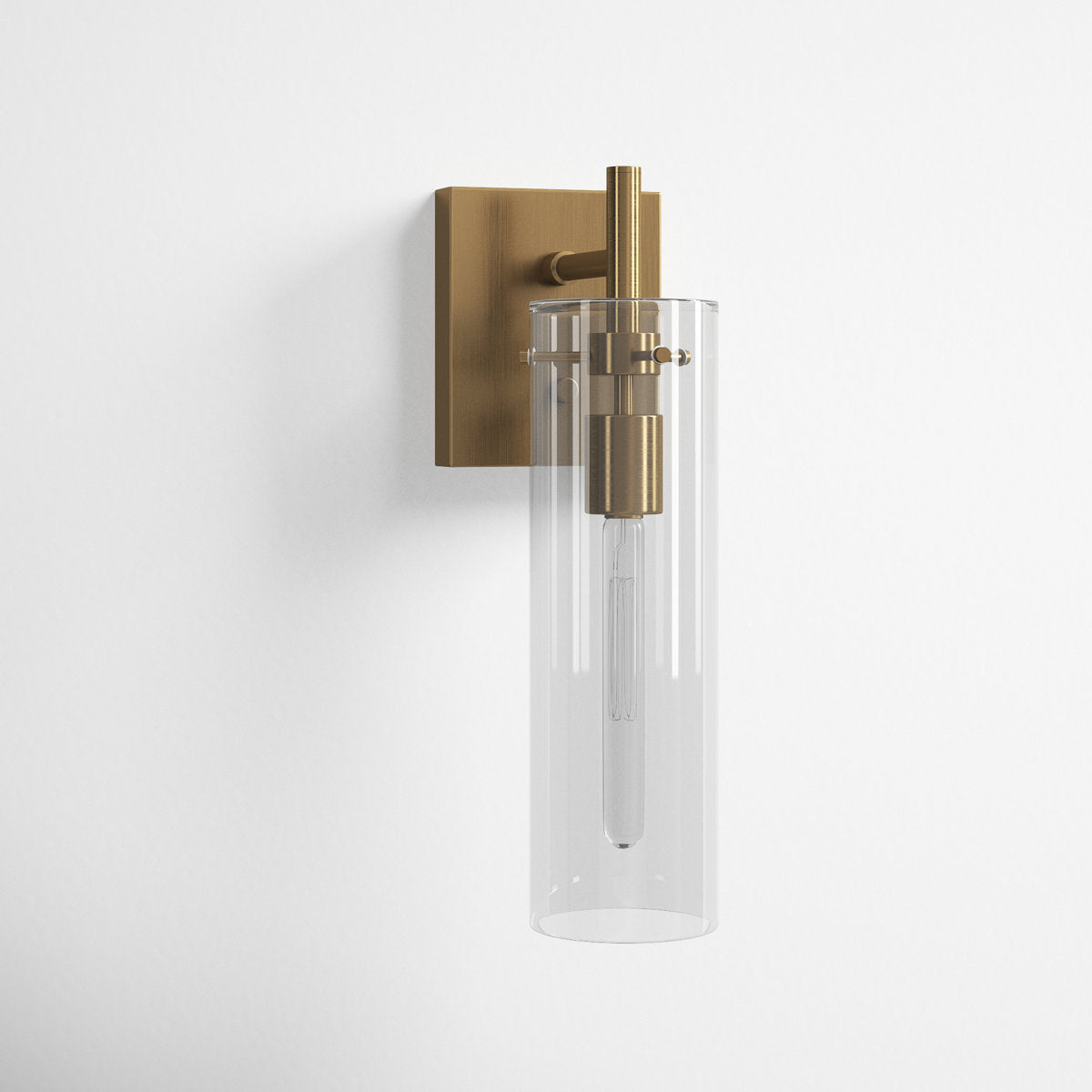 Sconce - Gilbert Single Light Glass Stainless Steel Dimmable Armed Sconce - WF11.7.25