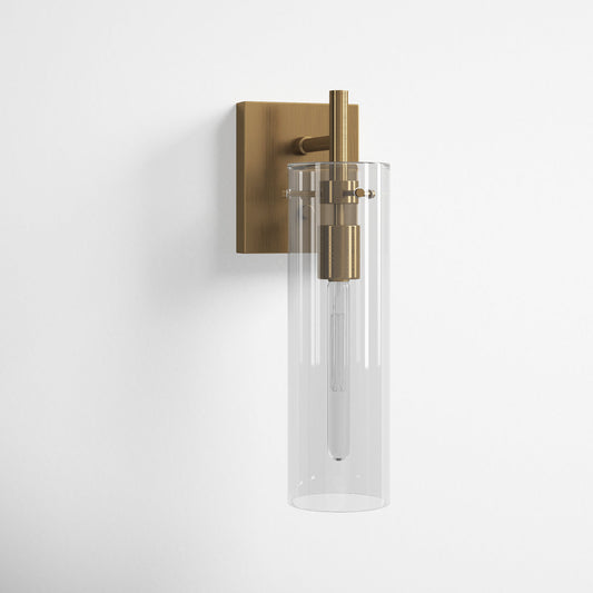 Sconce - Gilbert Single Light Glass Stainless Steel Dimmable Armed Sconce - WF11.7.25