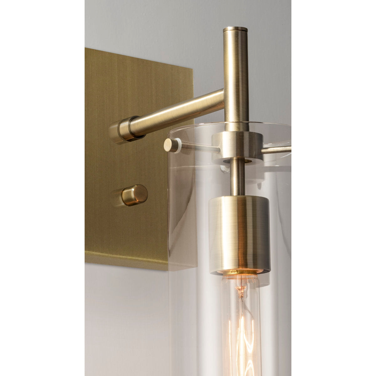 Sconce - Gilbert Single Light Glass Stainless Steel Dimmable Armed Sconce - WF11.7.25
