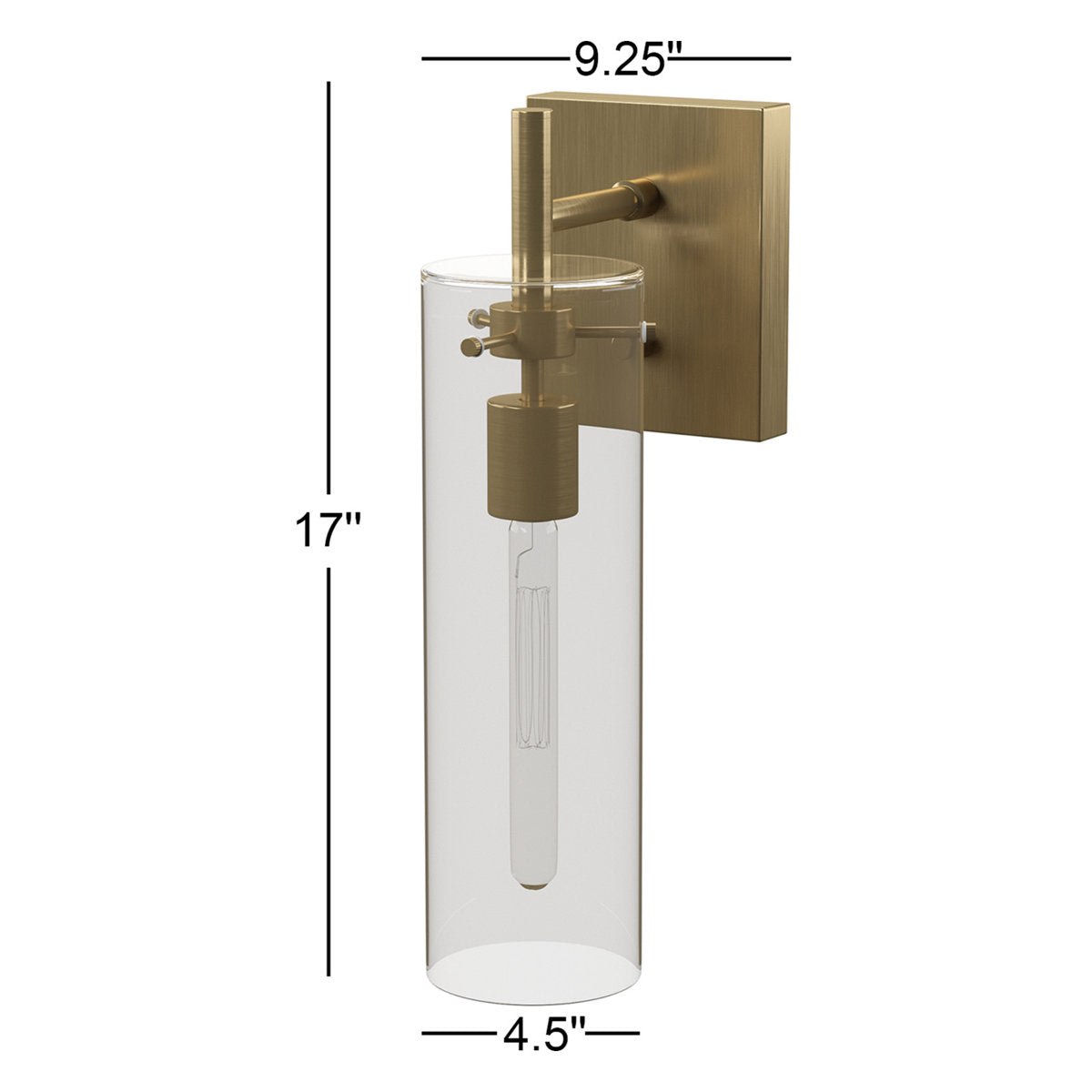 Sconce - Gilbert Single Light Glass Stainless Steel Dimmable Armed Sconce - WF11.7.25