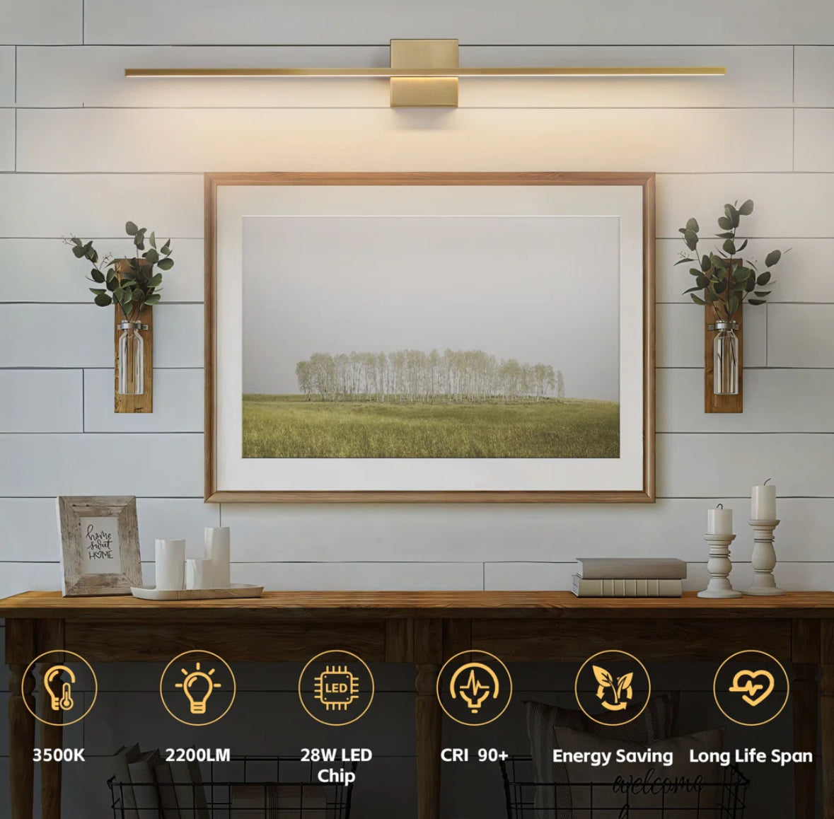 Vanity Light- Bath Bar Dincino 39” Gold - WF