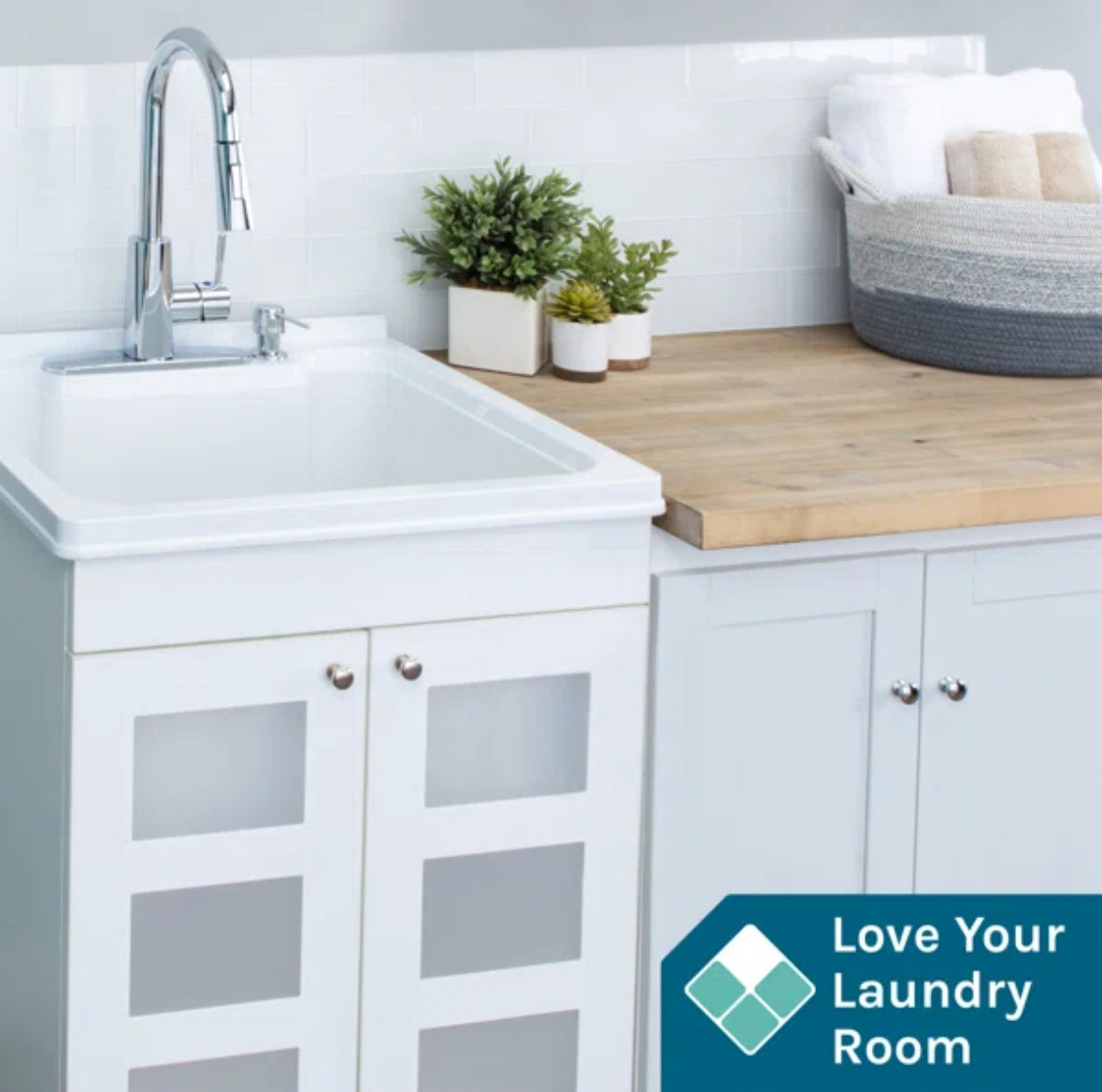 Laundry - Hameedah 24" Single Laundry Room Vanity Set - WF11.7.25
