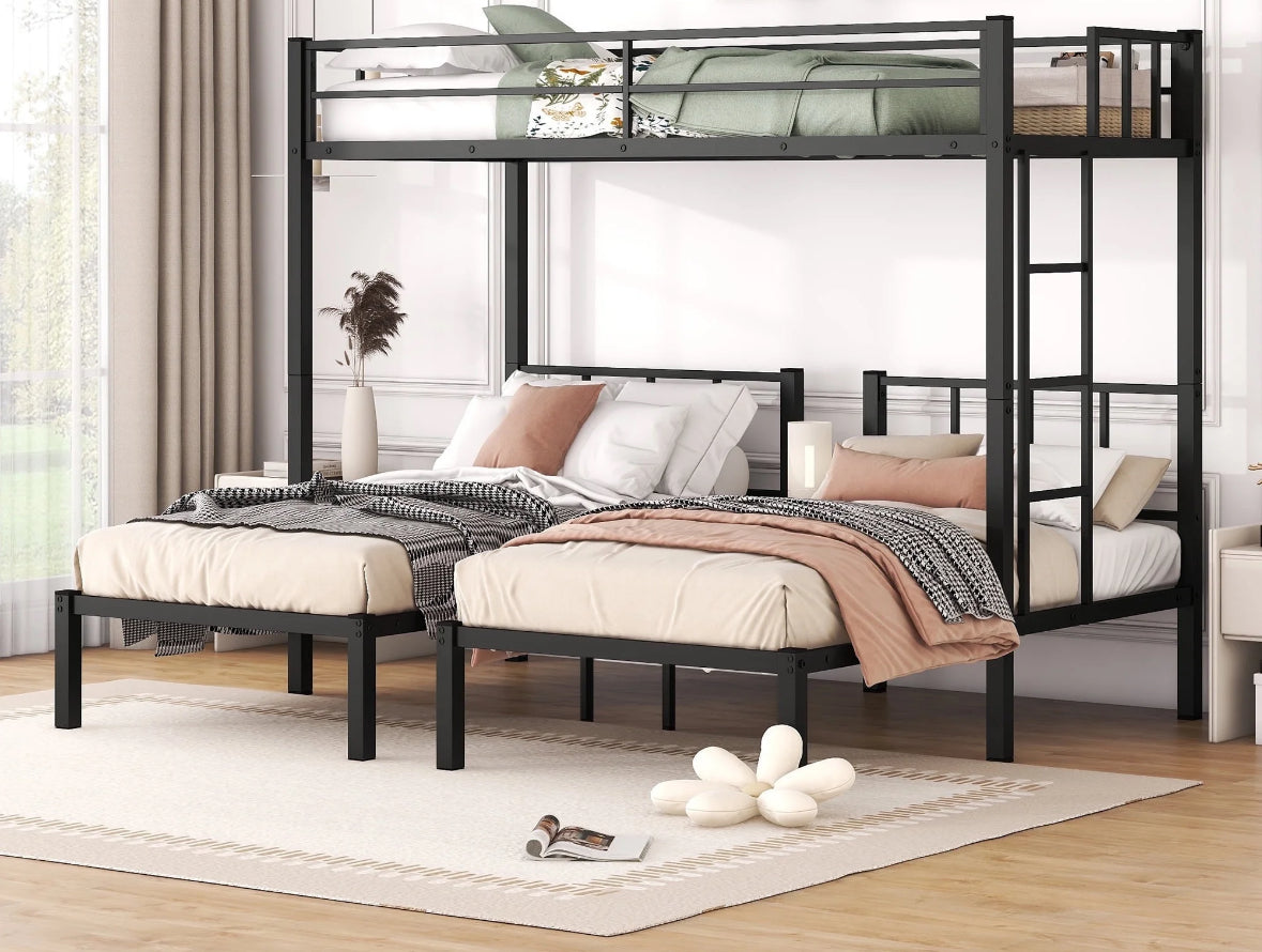 Bed - Bunk Triple Convertible Bunk Bed Black - WM11.19.25