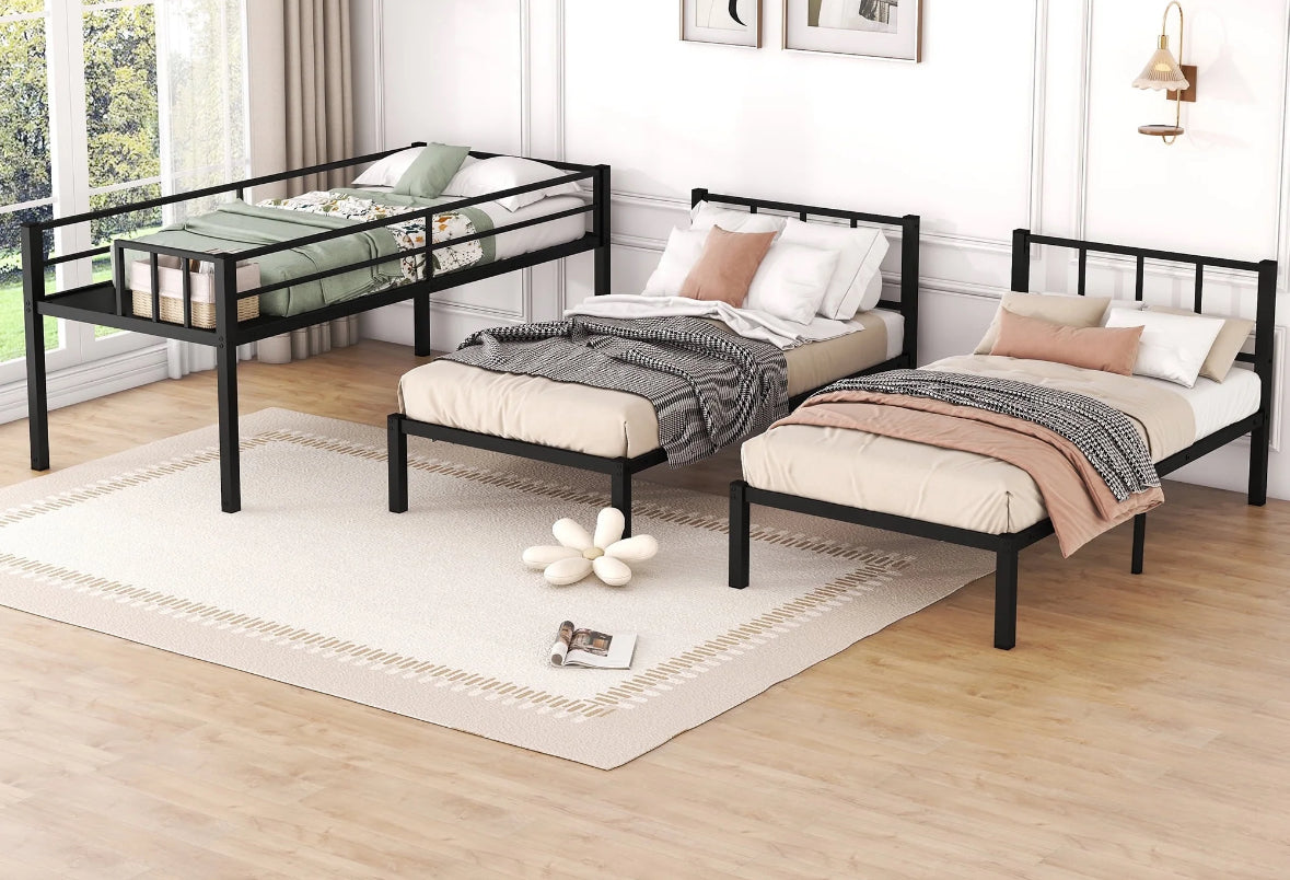 Bed - Bunk Triple Convertible Bunk Bed Black - WM11.19.25