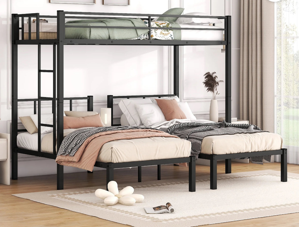 Bed - Bunk Triple Convertible Bunk Bed Black - WM11.19.25