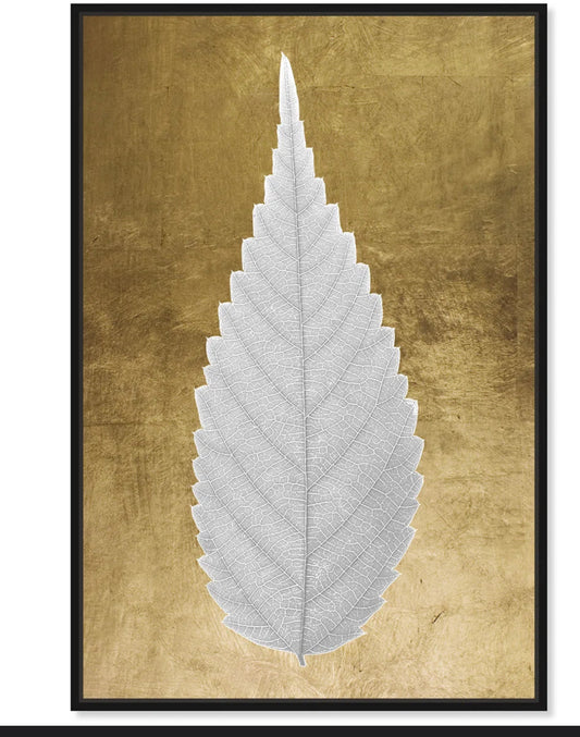 Wall Art - 17” x 25” Leaf in Gold - WF Art
