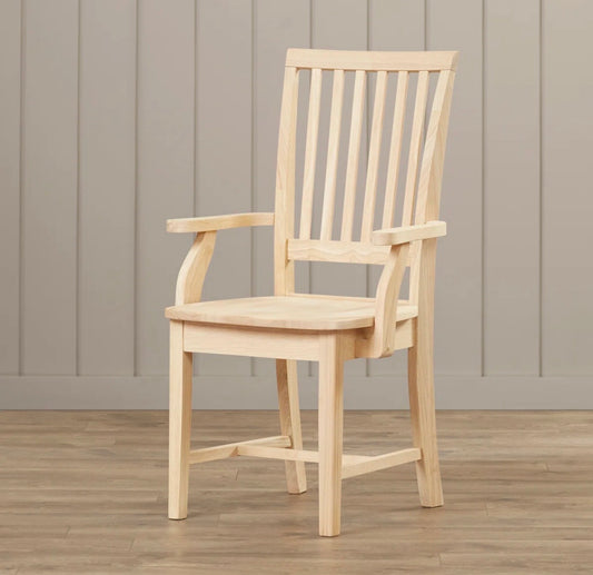 Accent Chair Natural Wood Mission Style - Hebron 3