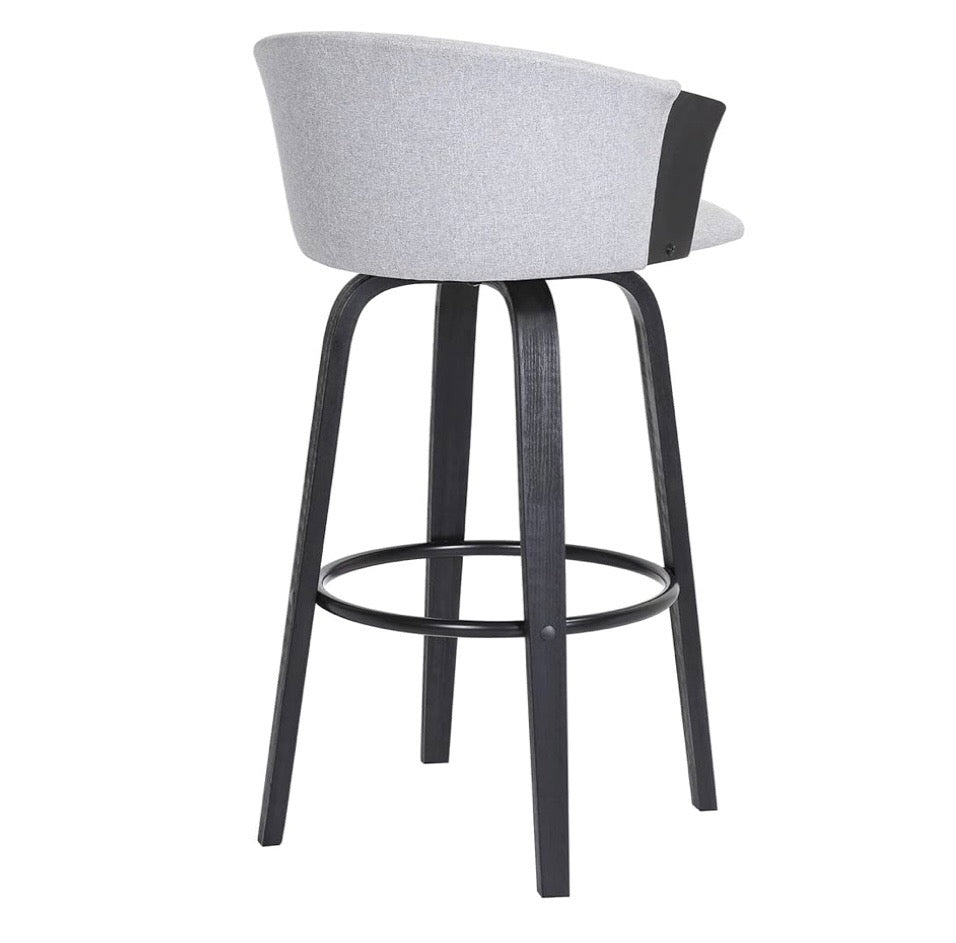 Barstool Single - 25” Armen Grey Midcentury Swivel Barstool - WF11.7.25