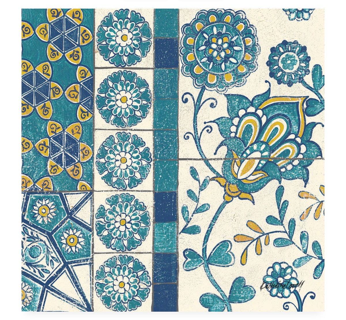 Canvas Art - 20” x 20” “Turkish Tile”