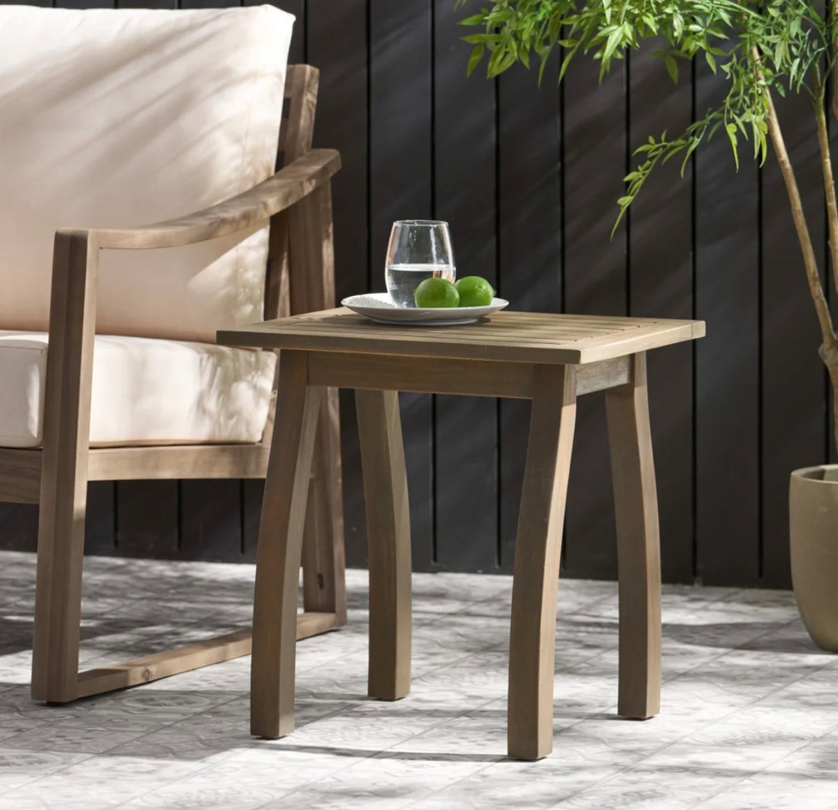 End Table - Indoor/Outdoor Selma Acacia Wood