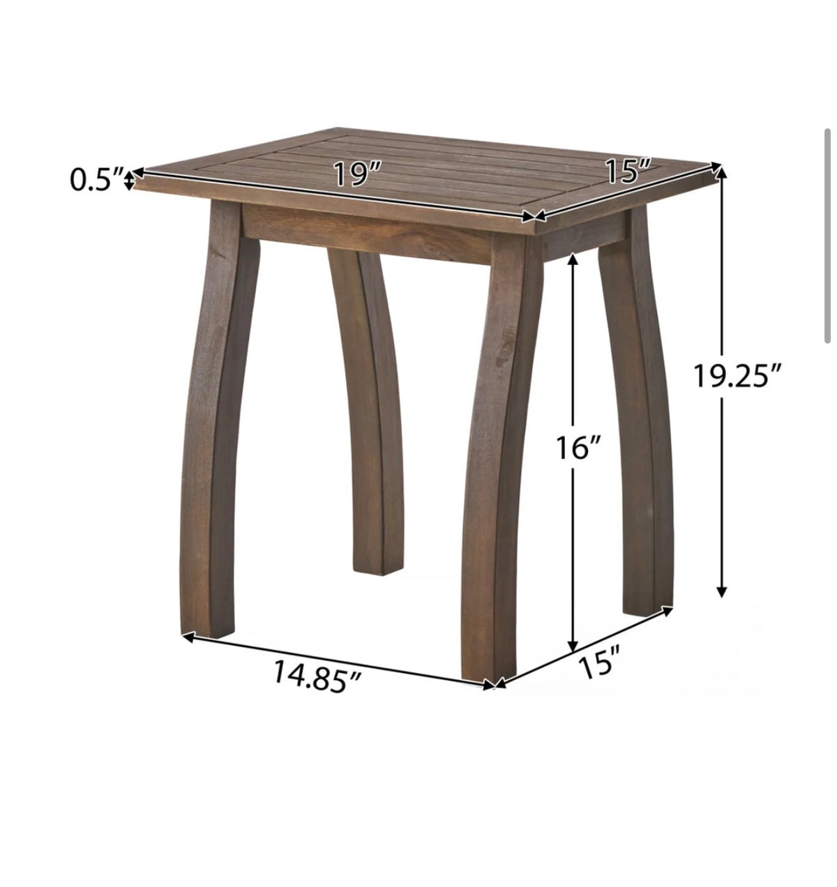 End Table - Indoor/Outdoor Selma Acacia Wood