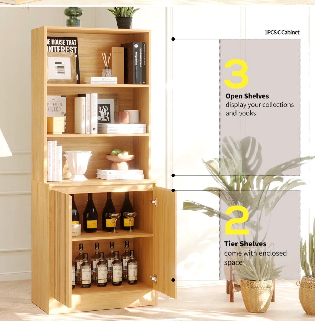 Storage Cabinet - Brannigans 71” Bookcase