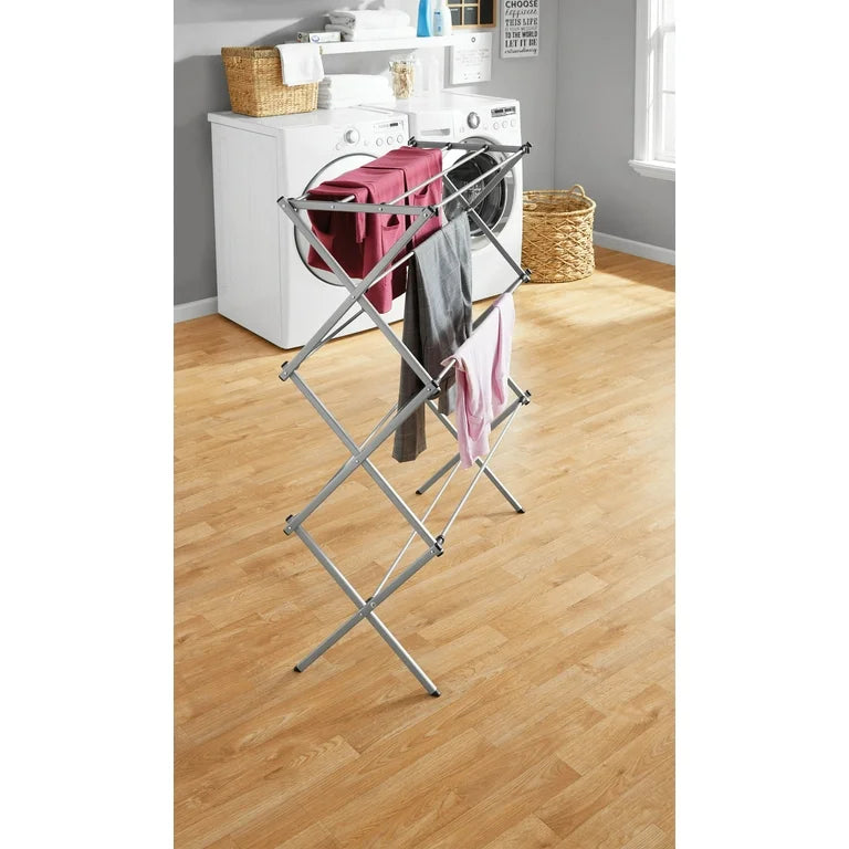 Home - Mainstays Functional and Energy Saving Oversized Collapsible Steel Closets Clothes Drying Rack, Silver -WM11.19.25