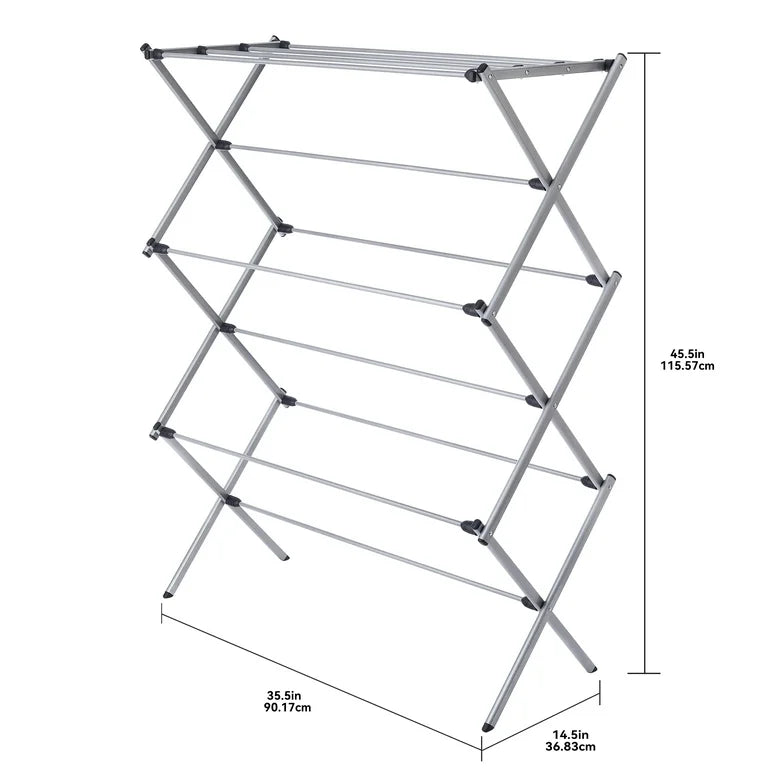Home - Mainstays Functional and Energy Saving Oversized Collapsible Steel Closets Clothes Drying Rack, Silver -WM11.19.25
