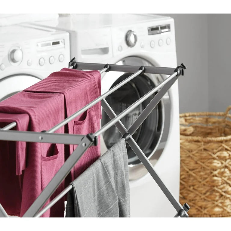 Home - Mainstays Functional and Energy Saving Oversized Collapsible Steel Closets Clothes Drying Rack, Silver -WM11.19.25