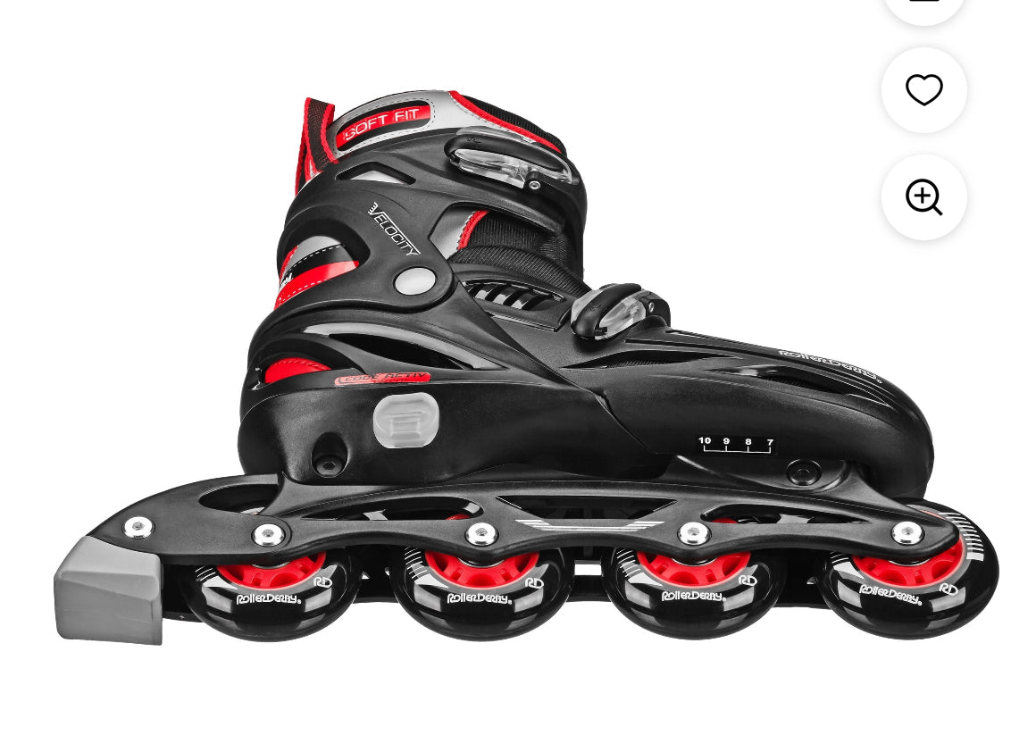 Sports & Fitness - Roller Derby Velocity Adult Adjustable Inline Skates, Size 7-10 - WM11.19.25