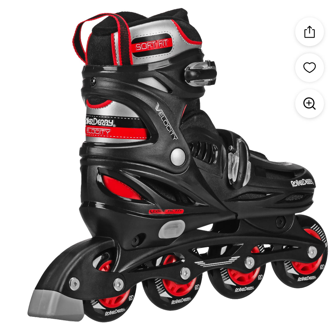 Sports & Fitness - Roller Derby Velocity Adult Adjustable Inline Skates, Size 7-10 - WM11.19.25