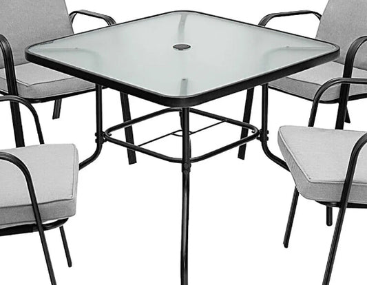 Patio Table - Square Tempered Glass Table