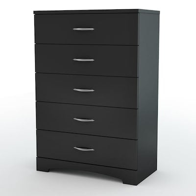 Dresser - South Shore Furniture Step one Pure black 5 -Drawer 33.0-in W Standard chest