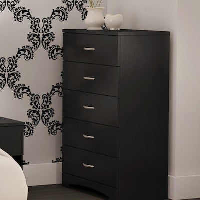Dresser - South Shore Furniture Step one Pure black 5 -Drawer 33.0-in W Standard chest