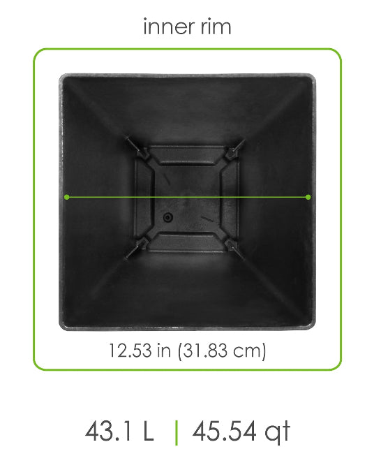 Planter - 24 Inch Avondale Indoor Outdoor Recycled Planter Slate - WM11.19.25