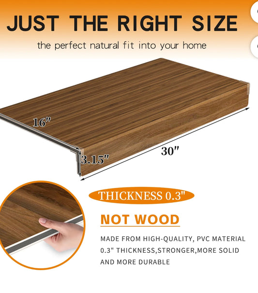 Floating Shelves - Wood Shelf Wall Mounted Set of 5,Wire Shelf Covers - W 11.19.25