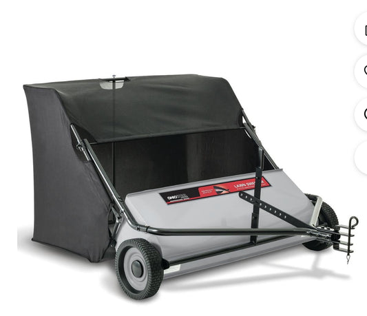 Outdoor - Ohio Steel Tow Behind Lawn Sweeper, 42 inch, 22 Cu. ft, Heavy-Duty Leaf and Grass Collector - WM11.19.25