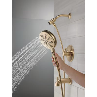 Shower/Tub Set - Nicoli 144749-HS Champagne Bronze Monitor 14 Series Tub and Shower with SureDock Hand Shower