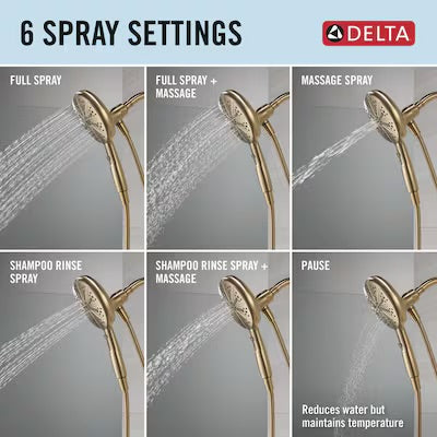 Shower/Tub Set - Nicoli 144749-HS Champagne Bronze Monitor 14 Series Tub and Shower with SureDock Hand Shower