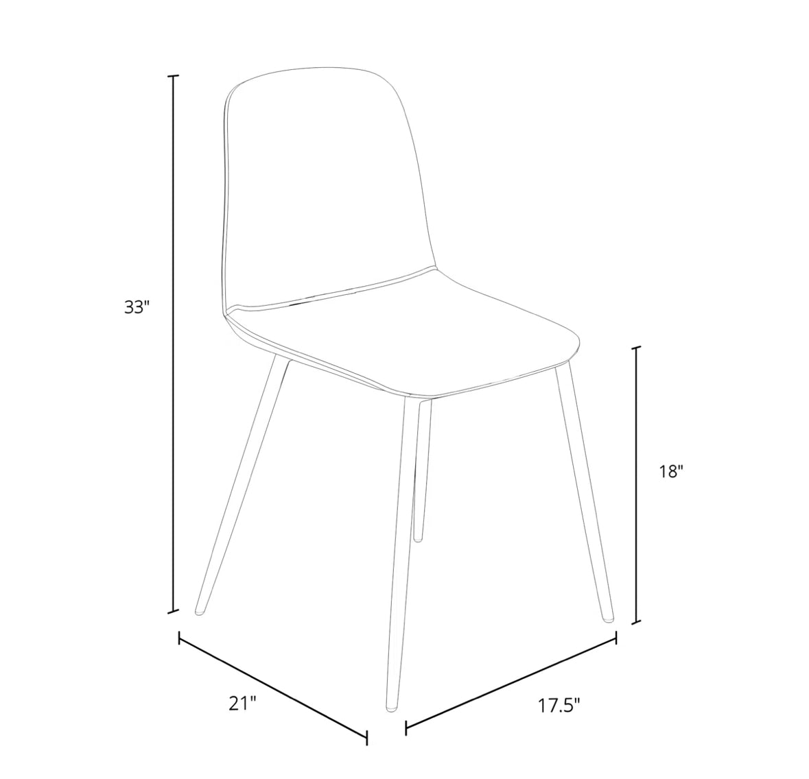 Dining chair Set of 2 - Kody Claret - BSW