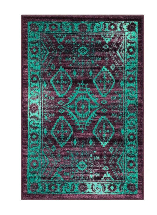 Rug - 2’6” x 3’10” Eula Tufted Teal/Purple Area Rug - WF11.7.25