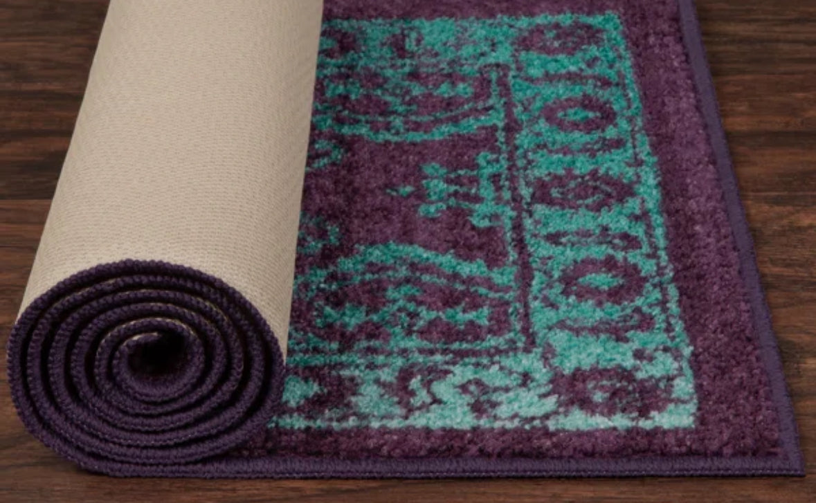 Rug - 2’6” x 3’10” Eula Tufted Teal/Purple Area Rug - WF11.7.25