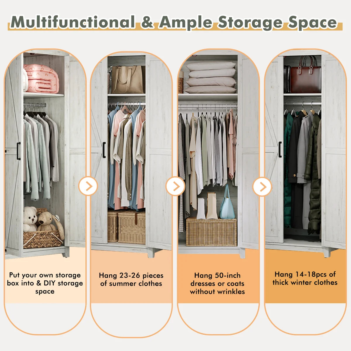 Armoire - Bishock 71" H Manufactured Wood Armoire with Hanging Rod