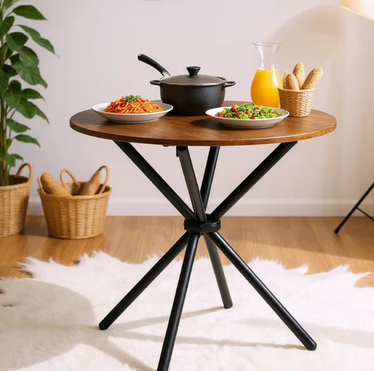 Dining Table - Homy Casa 31.5in Round Dining Table with Metal Legs - WM11.19.25