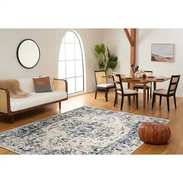 Rug - 8’ x 10’ SAFAVIEH Charleston Metha Vintage Boho Oriental Rug - Ivory/Navy