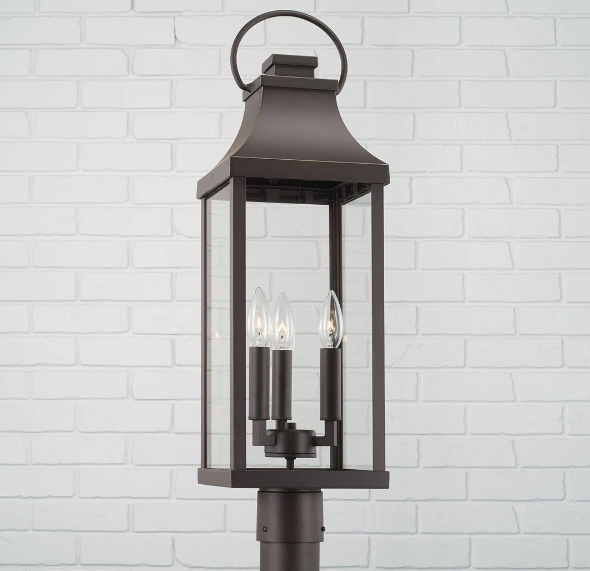 Outdoor Lantern - Oiled Bronze Lantern - T&F5.19.25