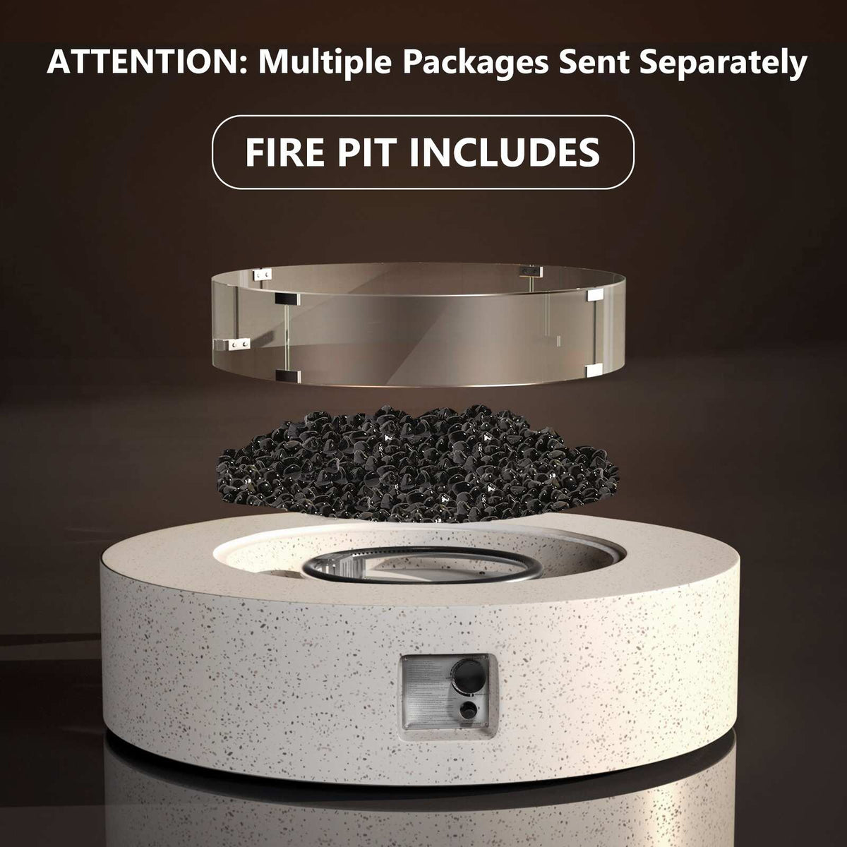 Fire Pit Table - Concrete Propane Fire Pit Table