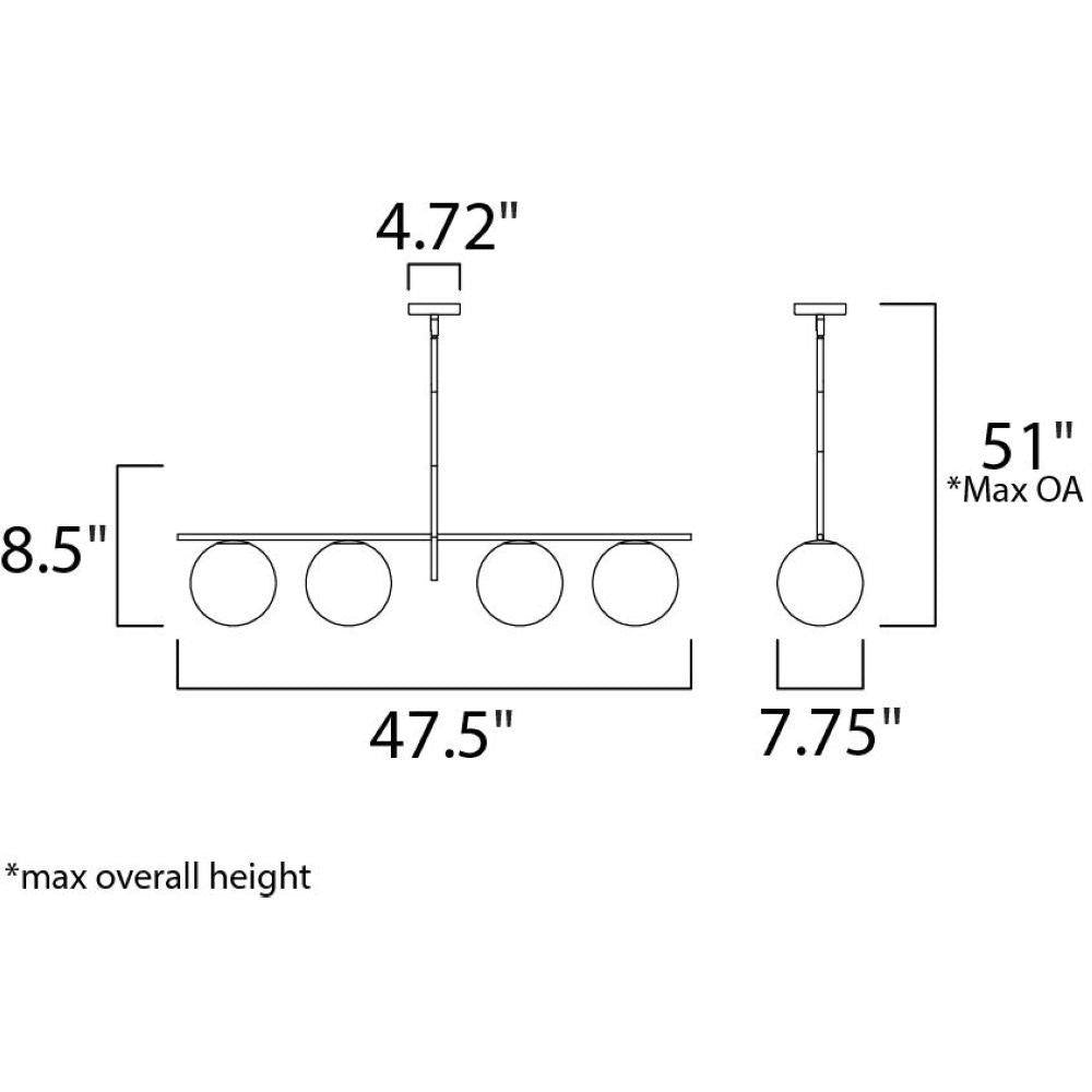 Chandelier -Linear Vesper 4 Light - WF11.7.25