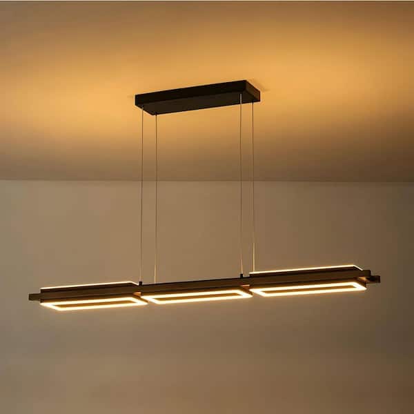 Chandelier - Linear Iris 5-Light Integrated LED Wood - WF