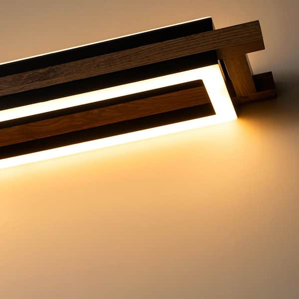 Chandelier - Linear Iris 5-Light Integrated LED Wood - WF